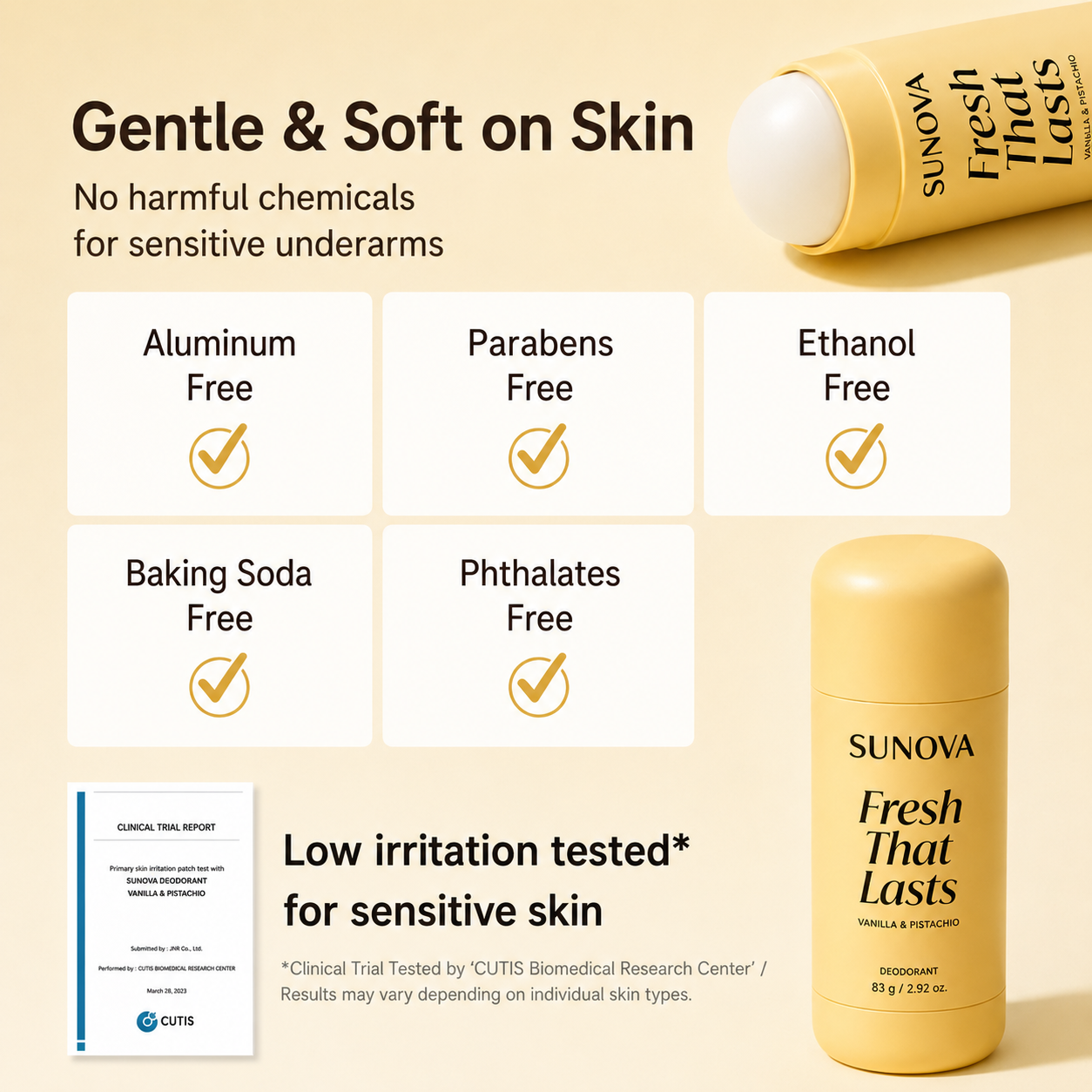 Korean Brightening Deodorant – Vanilla & Pistachio